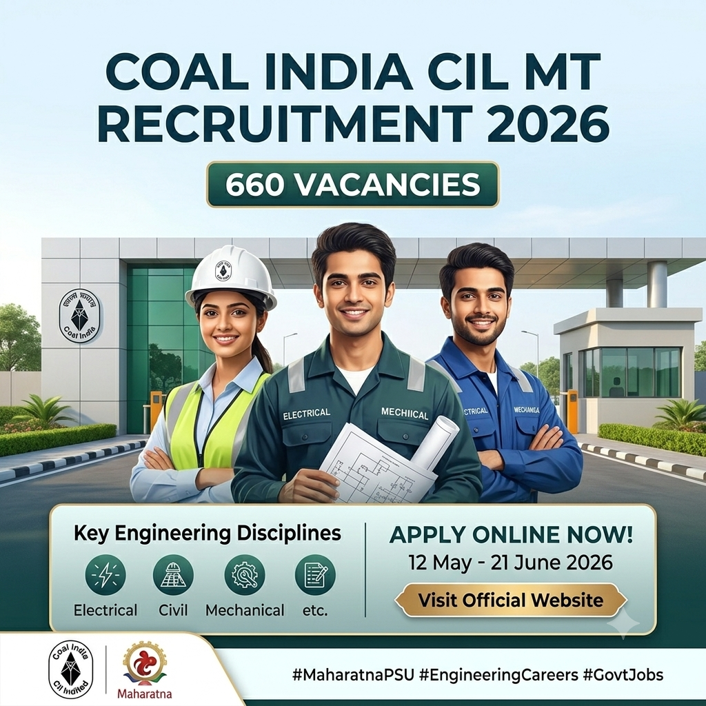 Coal India CIL management trainee 2026, CILMT 2026