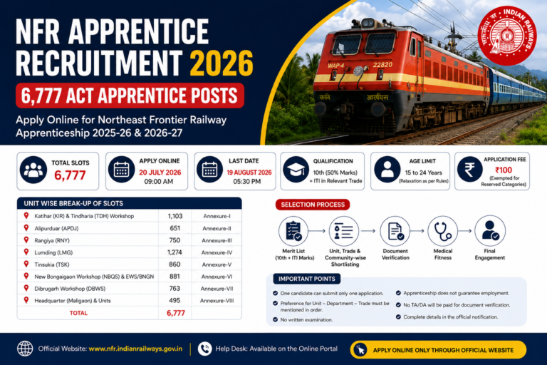 NFR Apprentice Recruitment 2026