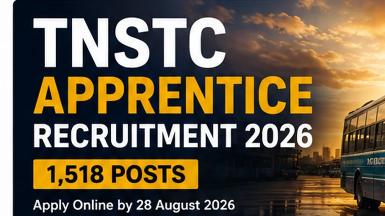 TNSTC Apprentice Recruitment 2026 for 1,518 Graduate, Diploma and Non-Engineering apprentice slots
