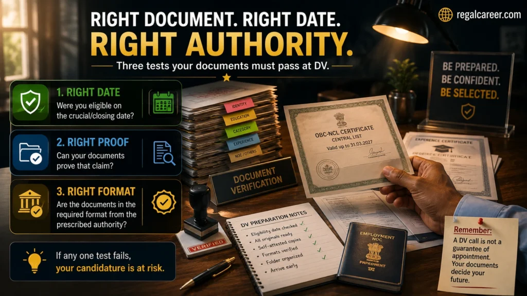 High risk category NOC experience and name documents checked before government job DV