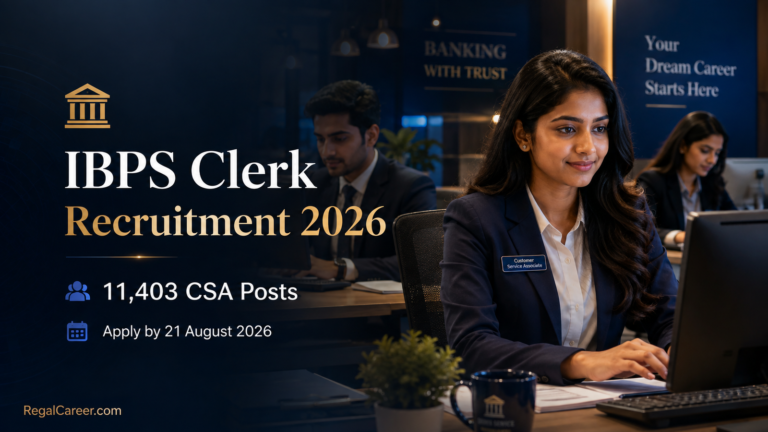 IBPS Clerk Recruitment 2026 for 11,403 Customer Service Associate vacancies under CRP CSA-XVI