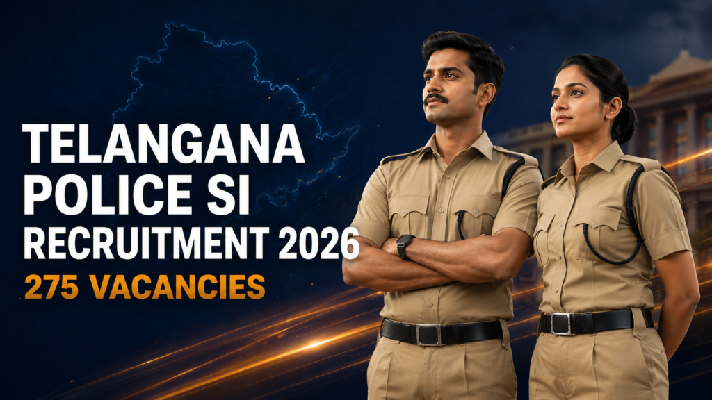Telangana Police SI Recruitment 2026 notification for 275 Sub-Inspector vacancies